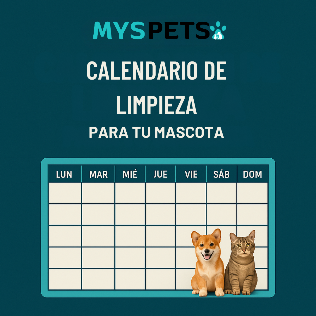 Calendario de limpieza para tu mascota